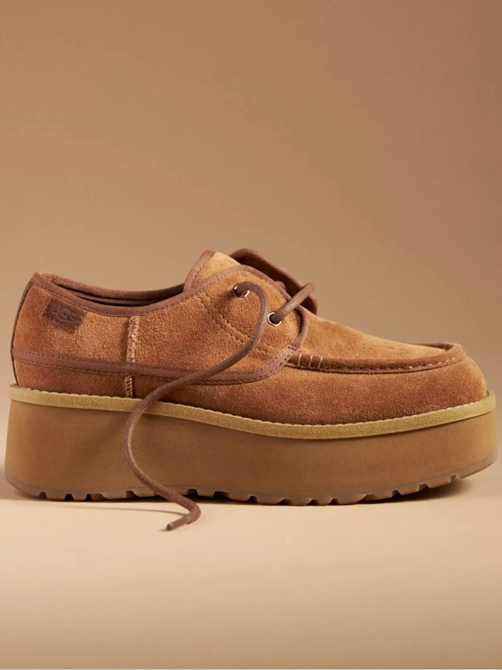 UGG Suede Cityfunc Lace-up Platform Shoes Eclectic Grandpa/ Cottagecore